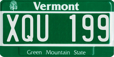 VT license plate XQU199