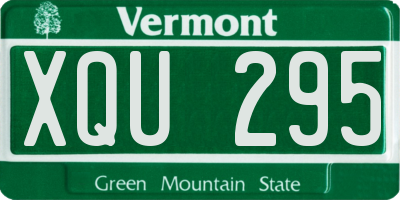 VT license plate XQU295
