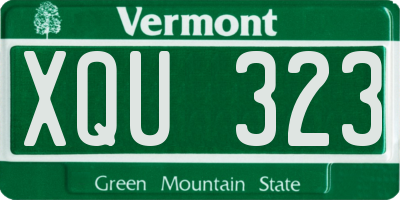 VT license plate XQU323
