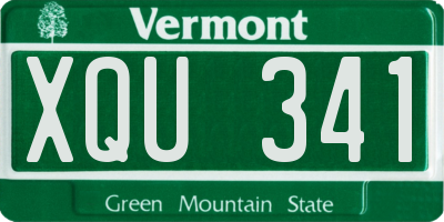 VT license plate XQU341