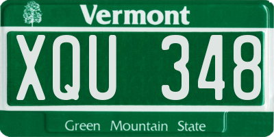 VT license plate XQU348