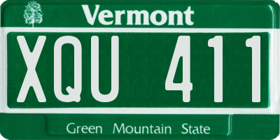 VT license plate XQU411