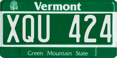 VT license plate XQU424