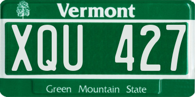 VT license plate XQU427