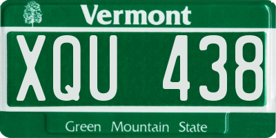 VT license plate XQU438