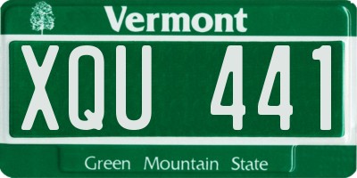 VT license plate XQU441