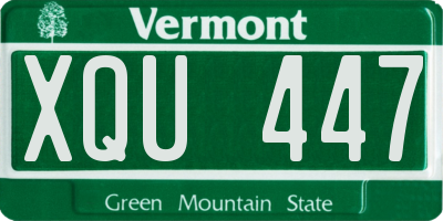 VT license plate XQU447