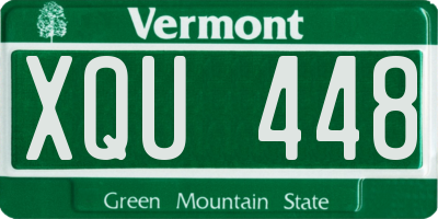 VT license plate XQU448