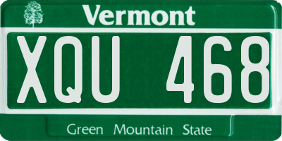 VT license plate XQU468