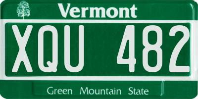 VT license plate XQU482