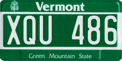VT license plate XQU486