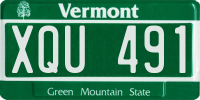VT license plate XQU491