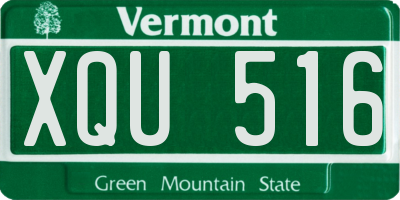 VT license plate XQU516
