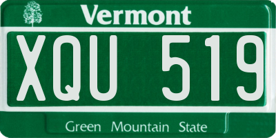 VT license plate XQU519