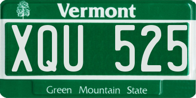 VT license plate XQU525