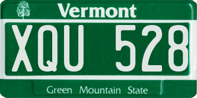 VT license plate XQU528
