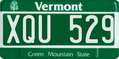 VT license plate XQU529
