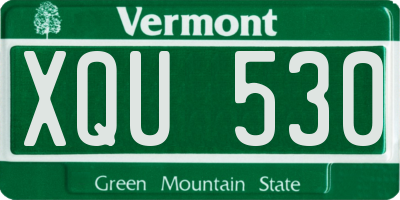 VT license plate XQU530