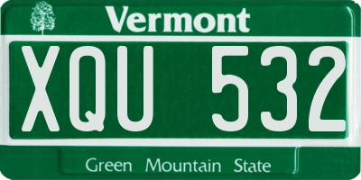 VT license plate XQU532