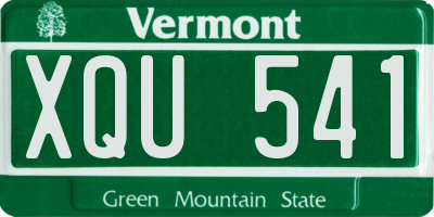 VT license plate XQU541