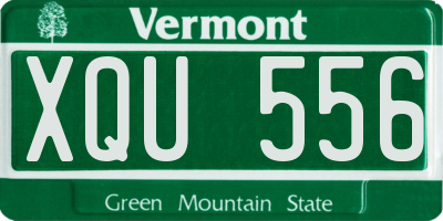 VT license plate XQU556