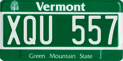 VT license plate XQU557