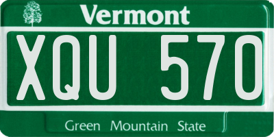 VT license plate XQU570