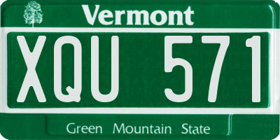 VT license plate XQU571