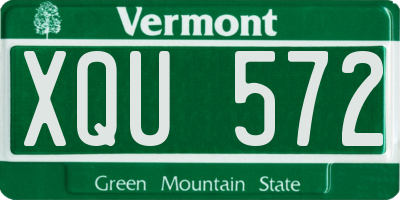 VT license plate XQU572