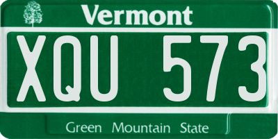 VT license plate XQU573