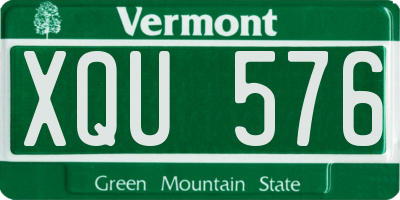 VT license plate XQU576