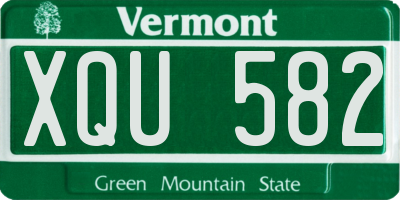 VT license plate XQU582