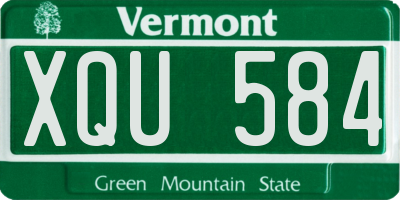VT license plate XQU584