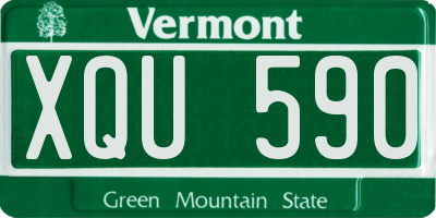 VT license plate XQU590
