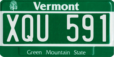 VT license plate XQU591