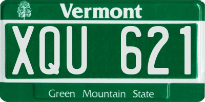 VT license plate XQU621