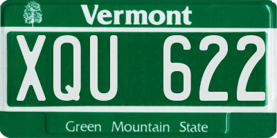 VT license plate XQU622