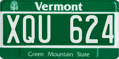 VT license plate XQU624