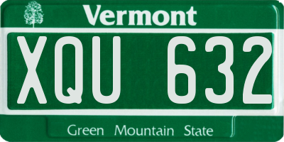 VT license plate XQU632