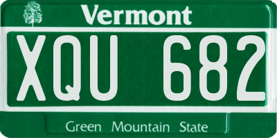 VT license plate XQU682