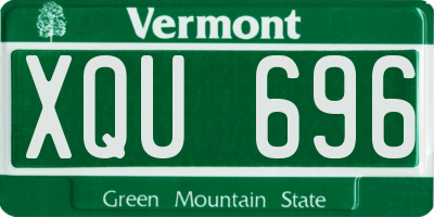 VT license plate XQU696