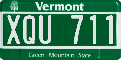 VT license plate XQU711