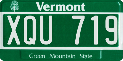 VT license plate XQU719
