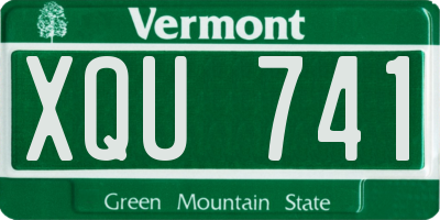 VT license plate XQU741