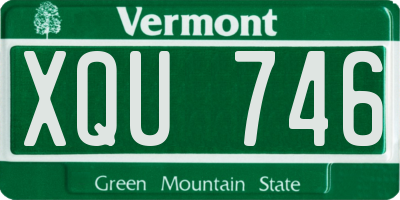 VT license plate XQU746