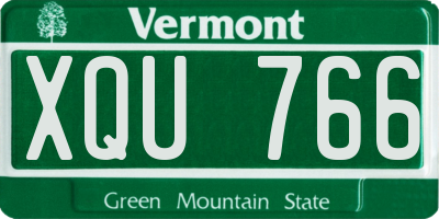 VT license plate XQU766