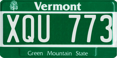 VT license plate XQU773
