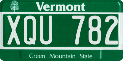 VT license plate XQU782