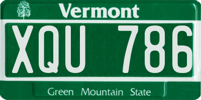 VT license plate XQU786