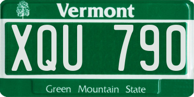VT license plate XQU790